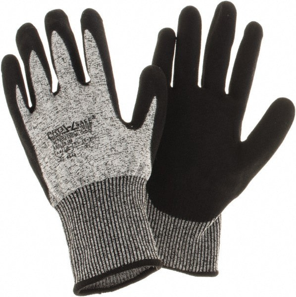 Cut-Resistant Gloves: PRO-SAFE G-Tek PolyKor, Size X-Large, ANSI Cut A4, Nitrile, Dyneema
