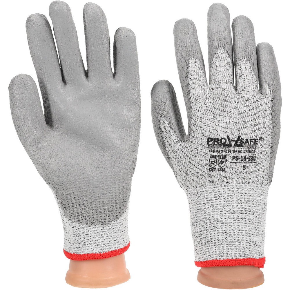 Cut-Resistant Gloves: PRO-SAFE Size Small, ANSI Cut A3, ANSI Puncture 3, Polyurethane, Dyneema