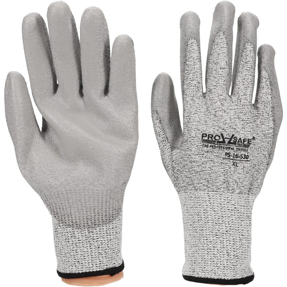 Cut-Resistant Gloves: PRO-SAFE G-Tek PolyKor, Size X-Large, ANSI Cut A2, Polyurethane, Dyneema