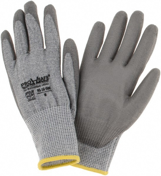 Cut-Resistant Gloves: PRO-SAFE G-Tek PolyKor, Size Medium, ANSI Cut A4, Polyurethane, Dyneema