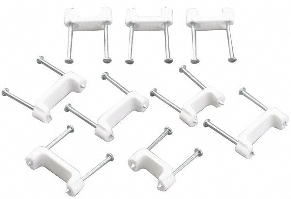 Cable Staples; Overall Width (Inch): 3/4 ; Saddle Material: Polyethylene ; Color: Gray