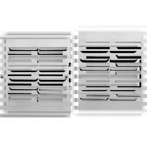 12 x 6 in. Steel Curved Blade 1-way Residential Ceiling & Sidewall Register in White