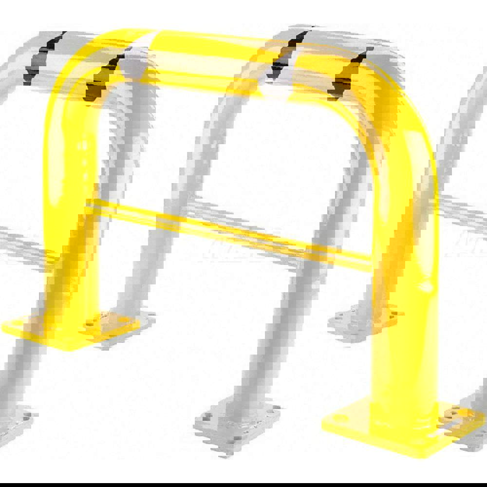 Machinery Guard Rail: Yellow, Painted, Steel