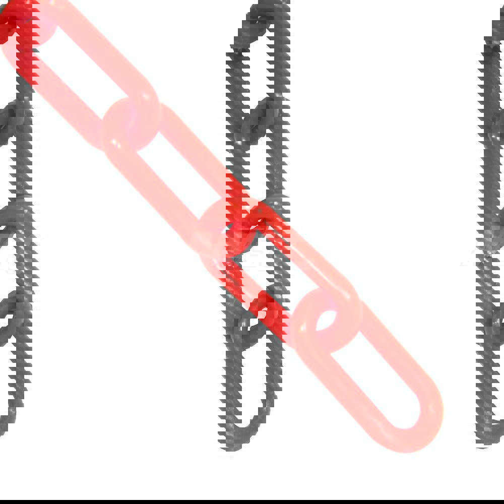 Pedestrian Barrier Chain: Plastic, Red,
