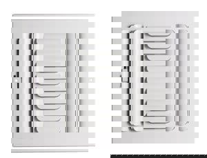 8 x 8 in. Residential Ceiling & Sidewall Register in White 3-way Steel