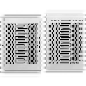 12 x 8 in. Steel 3-way Residential Ceiling & Sidewall Register in White
