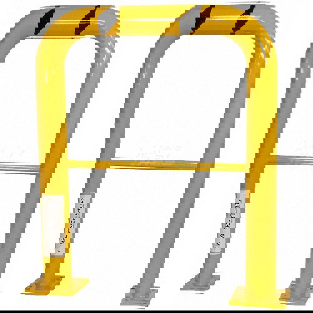 Machinery Guard Rail: Yellow, Painted, Steel