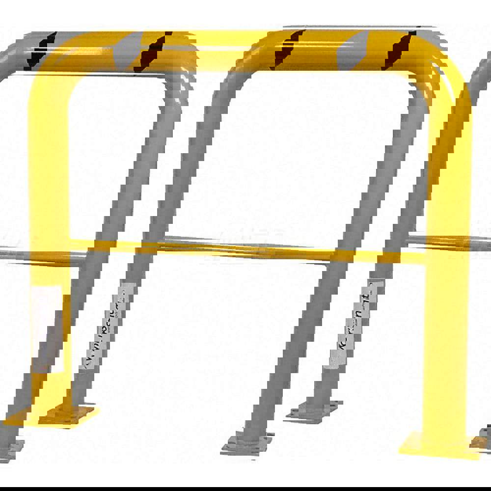 Machinery Guard Rail: Yellow, Painted, Steel