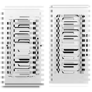 8 x 8 in. Residential Ceiling & Sidewall Register in White 4-way Steel
