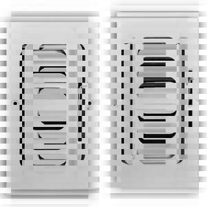 6 x 6 in. Stamped Steel 4-way Residential Ceiling & Sidewall Register in White