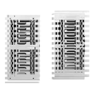 10 x 10 in. Steel 4-way Residential Ceiling & Sidewall Register in White
