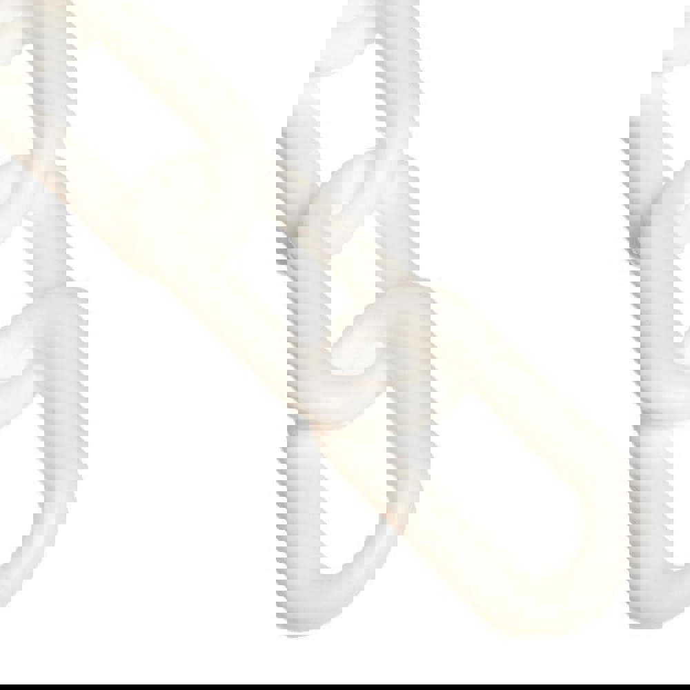 Safety Barrier Chain: Plastic, White, 25' Long, 2