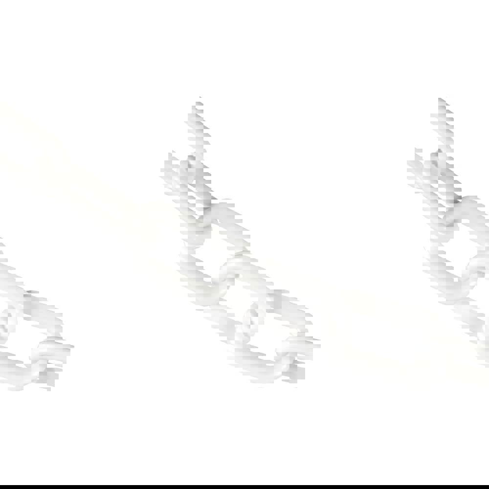 Barrier Rope & Chain; Type: Safety Chain ; Snap End Material: Plastic; Polyethylene ; Hook Fitting Material: Plastic ; Color: White ; Link Type: Straight Link ; Rope/ Chain Material: Plastic; Polyethylene