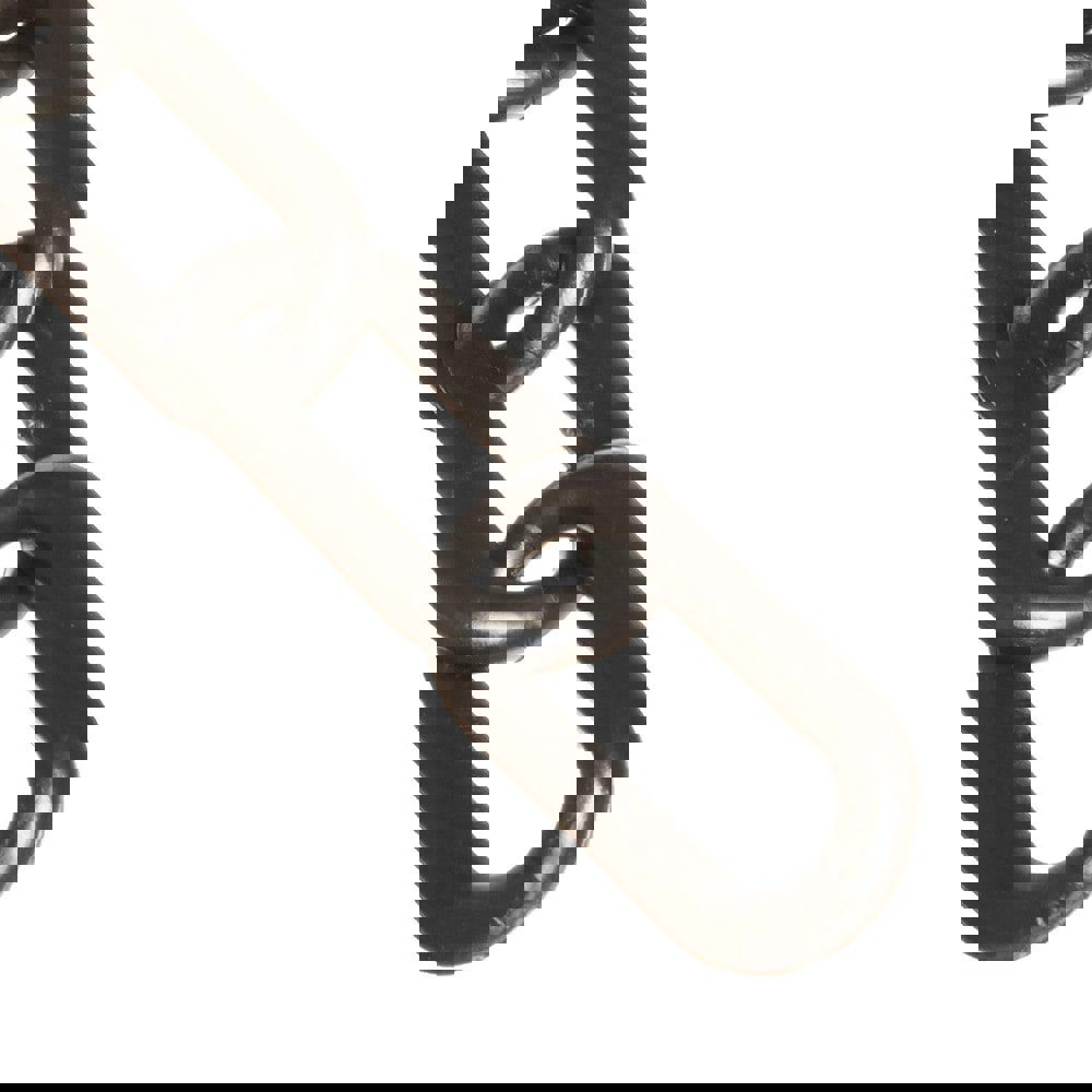 Safety Barrier Chain: Plastic, Black, 25' Long, 2