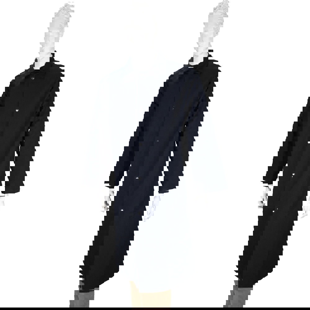 Smocks & Lab Coats; Garment Style: Lab Coat; Smock ; Material: Polyester; Cotton ; Size: X-Large ; Color: Navy Blue ; Sleeve Length: 24 ; Closure Type: Snaps