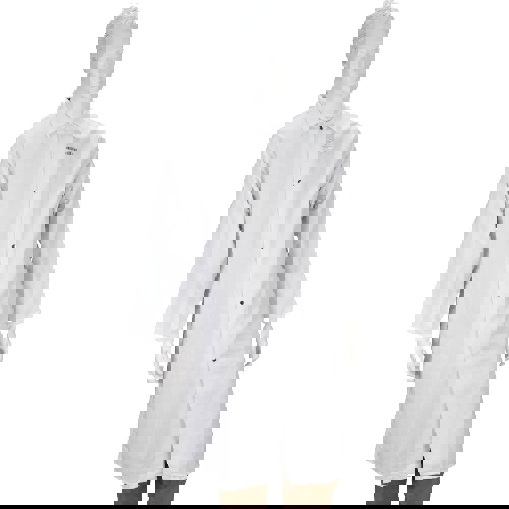 Smocks & Lab Coats; Garment Style: Lab Coat; Smock ; Material: Polyester; Cotton ; Size: X-Large ; Color: White ; Sleeve Length: 24 ; Closure Type: Snaps