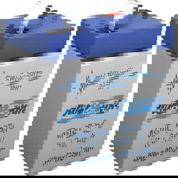 Rechargeable Lead Battery: 6V, Quick-Disconnect Terminal