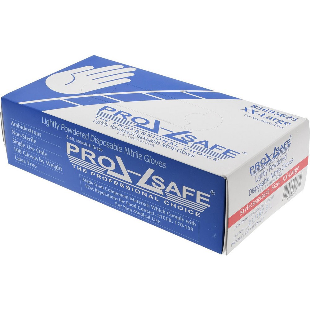 Disposable Glove: Size 2X-Large, 5.0 mil, Nitrile, General Purpose Grade, Powdered