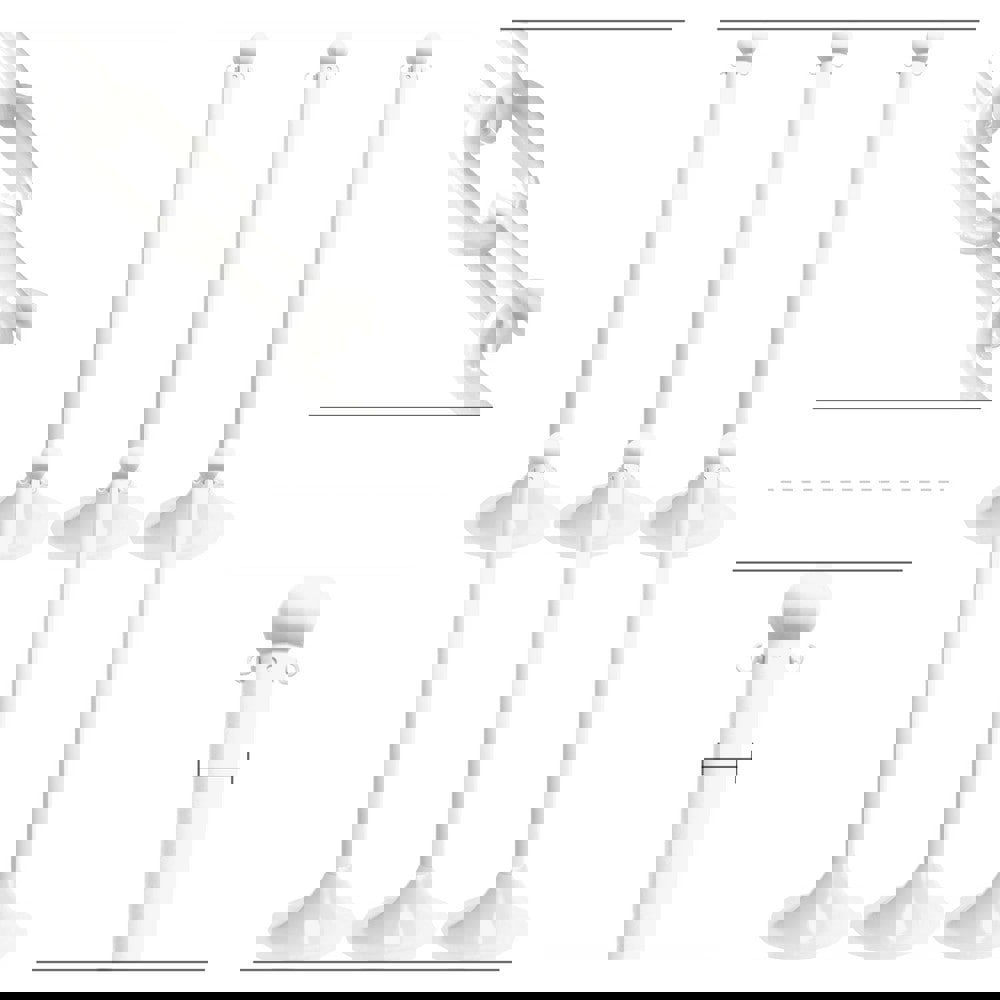 Stanchion & Chain Kit: Plastic, White, 50' Long, 2