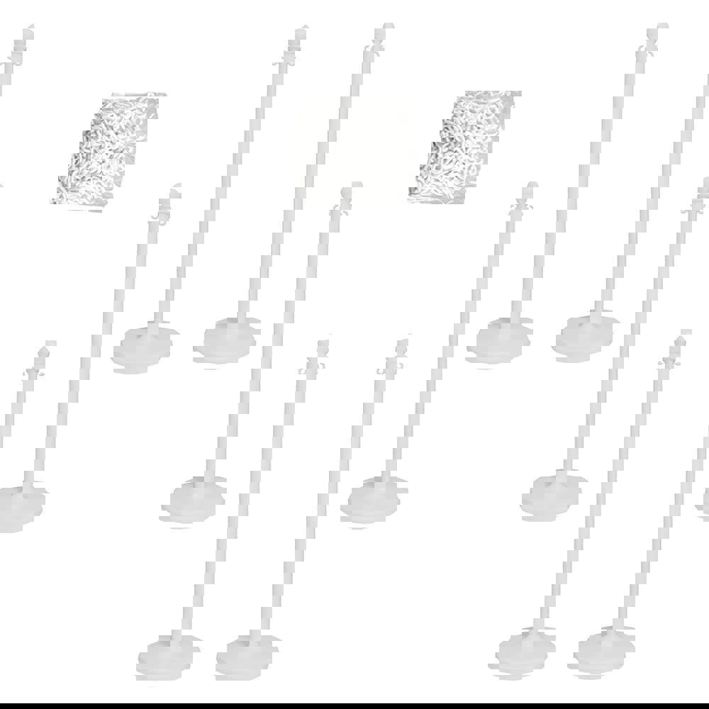 Stanchion & Chain Kit: Plastic, White, 50' Long, 2