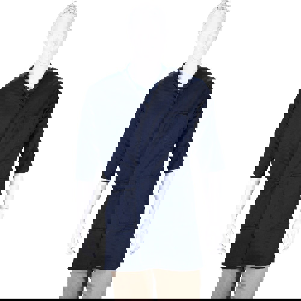 Size L Navy Blue Smock with 5 Pockets