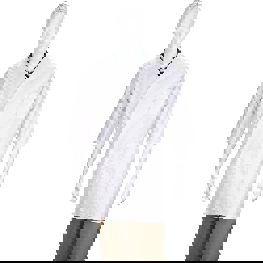 Size L White Smock with 5 Pockets