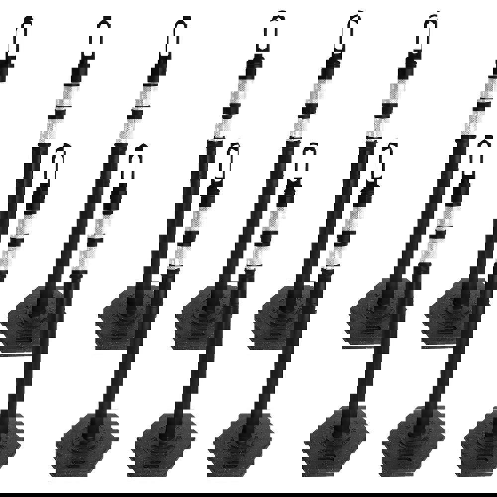 Traffic Barrels, Delineators & Posts; Type: Delineator with Looper Handle ; Barrel Type: Round Barrel ; Barrel Material: Polyethylene ; Material: LDPE; Rubber ; Stripe Material: High Intensity Prismatic Sheeting ; Reflective: Yes