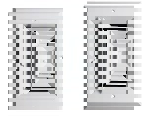 12X12 A3W ALUM 3WAY CEIL DIFF WHIT
