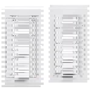 8X8 ALUM 4WAY CURV S/C REG WHIT