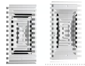 12X12 ALUM 4WAY CEIL DIFF WHIT