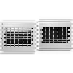 12X4 ALUM S/WALL ADJ REG WHIT