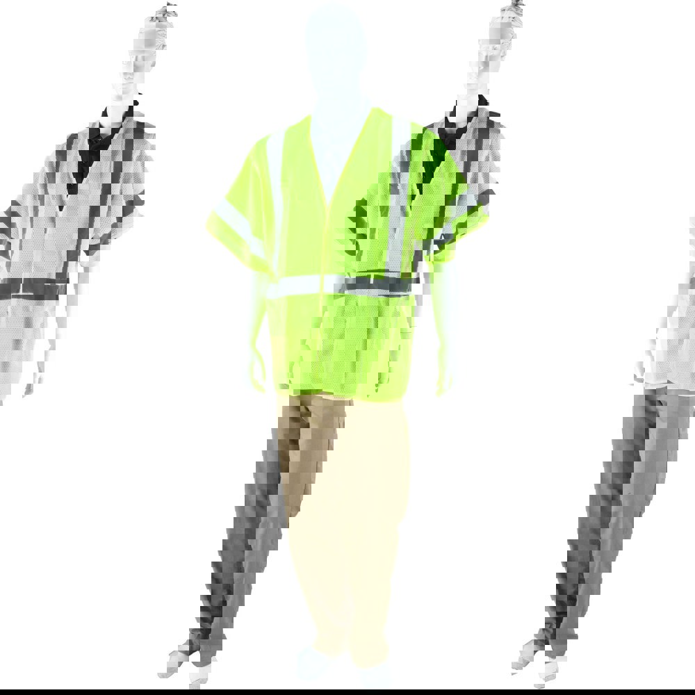 High Visibility Vest: X-Large & 2X-Large, Breakaway Vest, ANSI Class 3