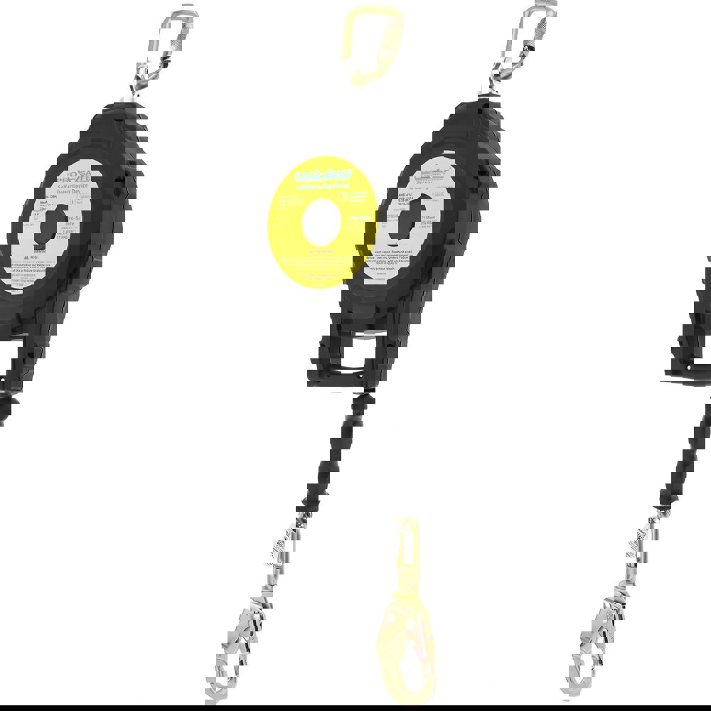 Self-Retracting Lifeline: 350 lb Capacity, Alloy Steel Zinc Plated Carabiner