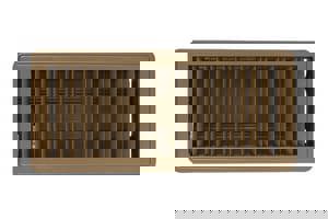 6 x 10 in. Residential Floor Diffuser in Brown Steel