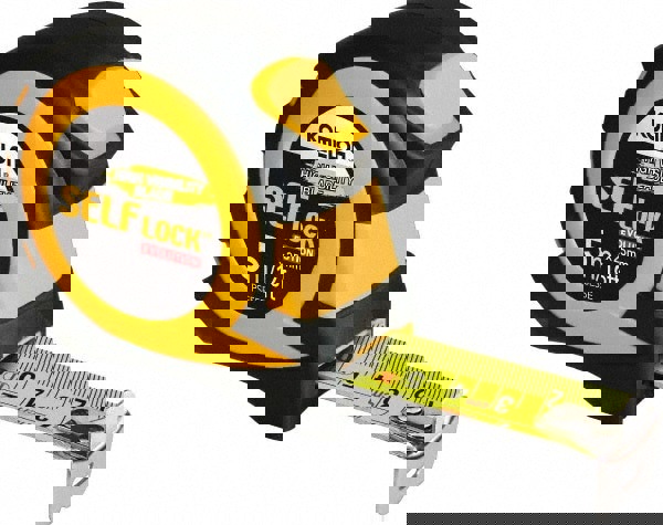 Tape Measure: 16' Long, 25 mm Width, Yellow Blade