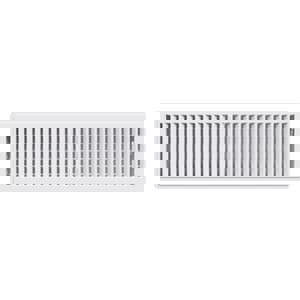 2 x 12 in. Residential Floor Register in White Heavy Duty Steel
