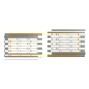 6 x 20 in. Residential 1-way Return Grille in Brown Steel