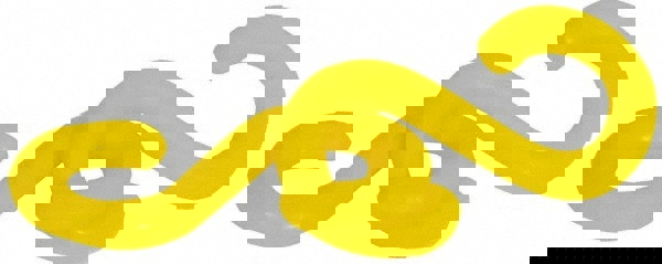 Pedestrian Barrier S-Hook: Plastic, Yellow