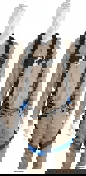 Fall Protection Harnesses: 350 Lb, Construction Style, Size Universal, Polyester