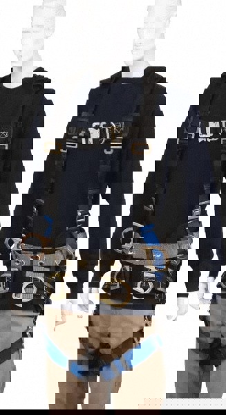 Fall Protection Harnesses: 350 Lb, Construction Style, Size 2X-Large, Polyester