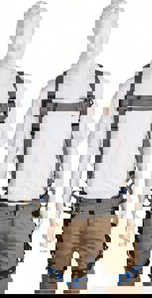 Fall Protection Harnesses: 350 Lb, Construction Style, Size 2X-Large, Polyester