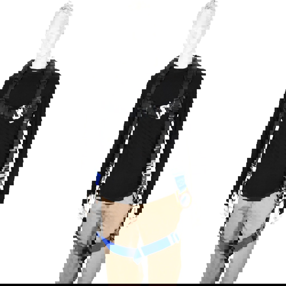 Fall Protection Harnesses: 350 Lb, Padded Back and Side D-Rings Style, Size X-Large, Polyester