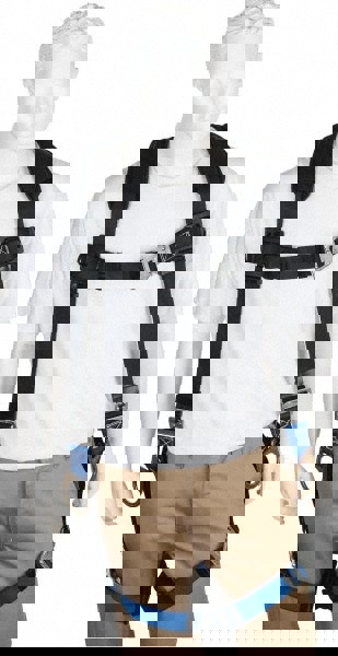 Fall Protection Harnesses: 350 Lb, Padded Back and Side D-Rings Style, Size 2X-Large, Polyester