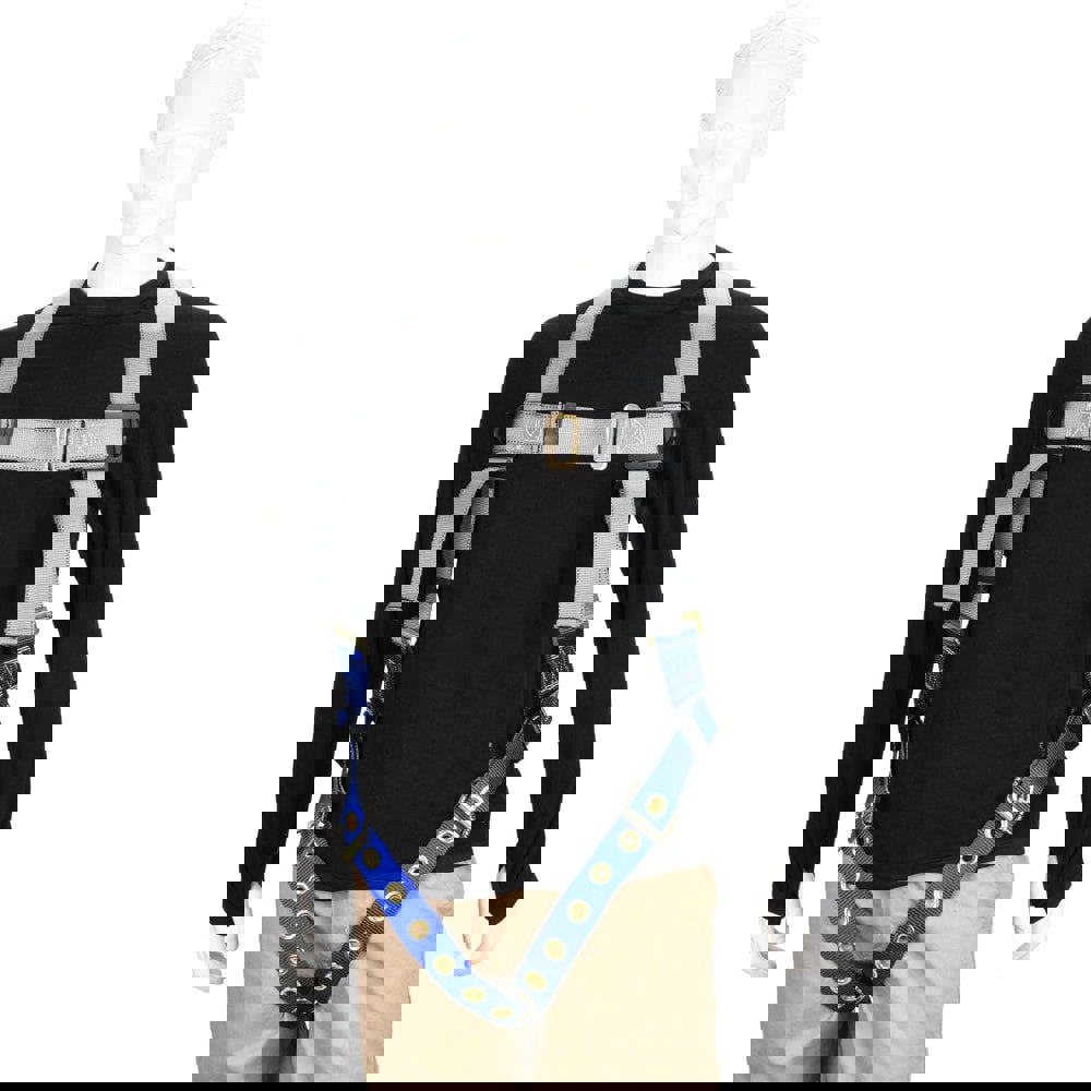 Fall Protection Harnesses: 350 Lb, Premium Tongue Buckle Style, Size 2X-Large, Polyester