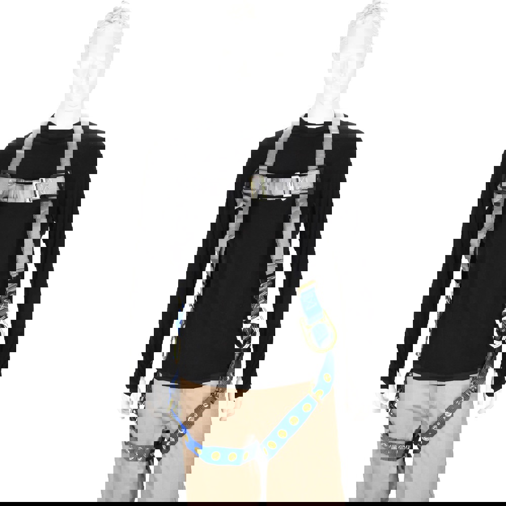 Fall Protection Harnesses: 350 Lb, Back and Side D-Rings Style, Size Universal, Polyester