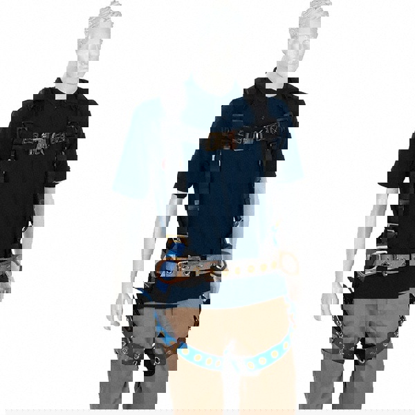 Fall Protection Harnesses: 310 Lb, Construction Style, Size X-Large, Polyester