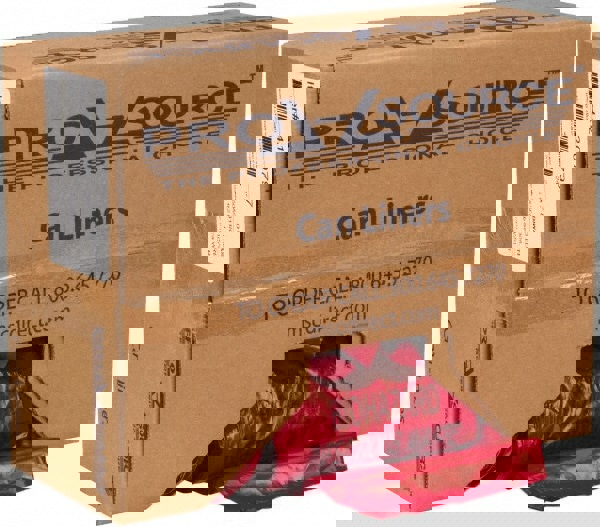 Pack of (250) 16 Gal Capacity, Red, Hazardous Waste Bags