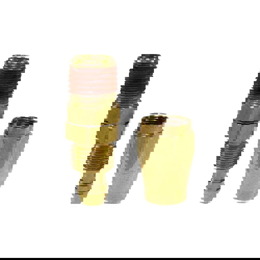 3/8 NPT, Brass Reusable Hose Male Swivel Fitting