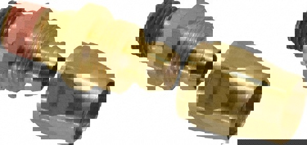 1/4 NPT, Brass Reusable Hose Male Swivel Fitting