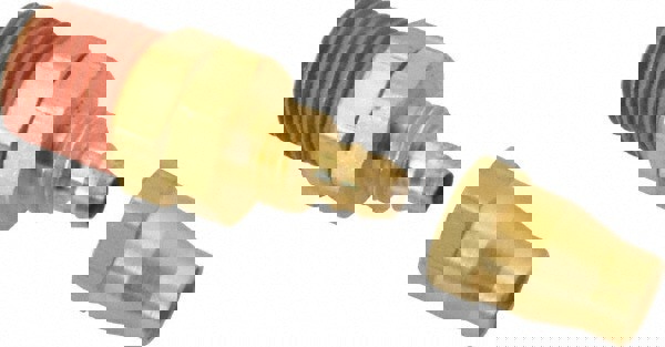 1/4 NPT, Brass Reusable Hose Male Swivel Fitting